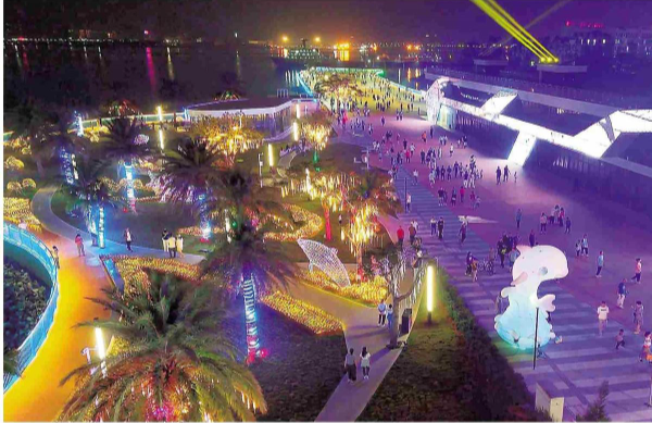 湛江海豚灣 浪漫亮燈