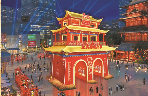 2026年越秀西湖花市亮點多 主牌樓原型為宋代共樂樓