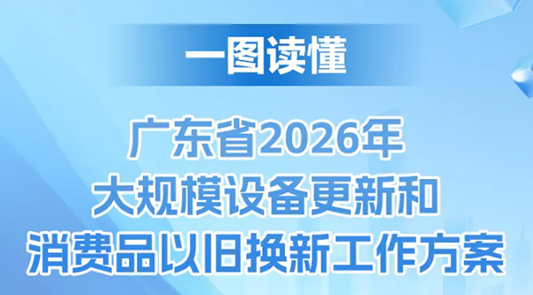 一圖讀懂 | 廣東省2026年大規模設備更新和消費品以舊換新工作方案